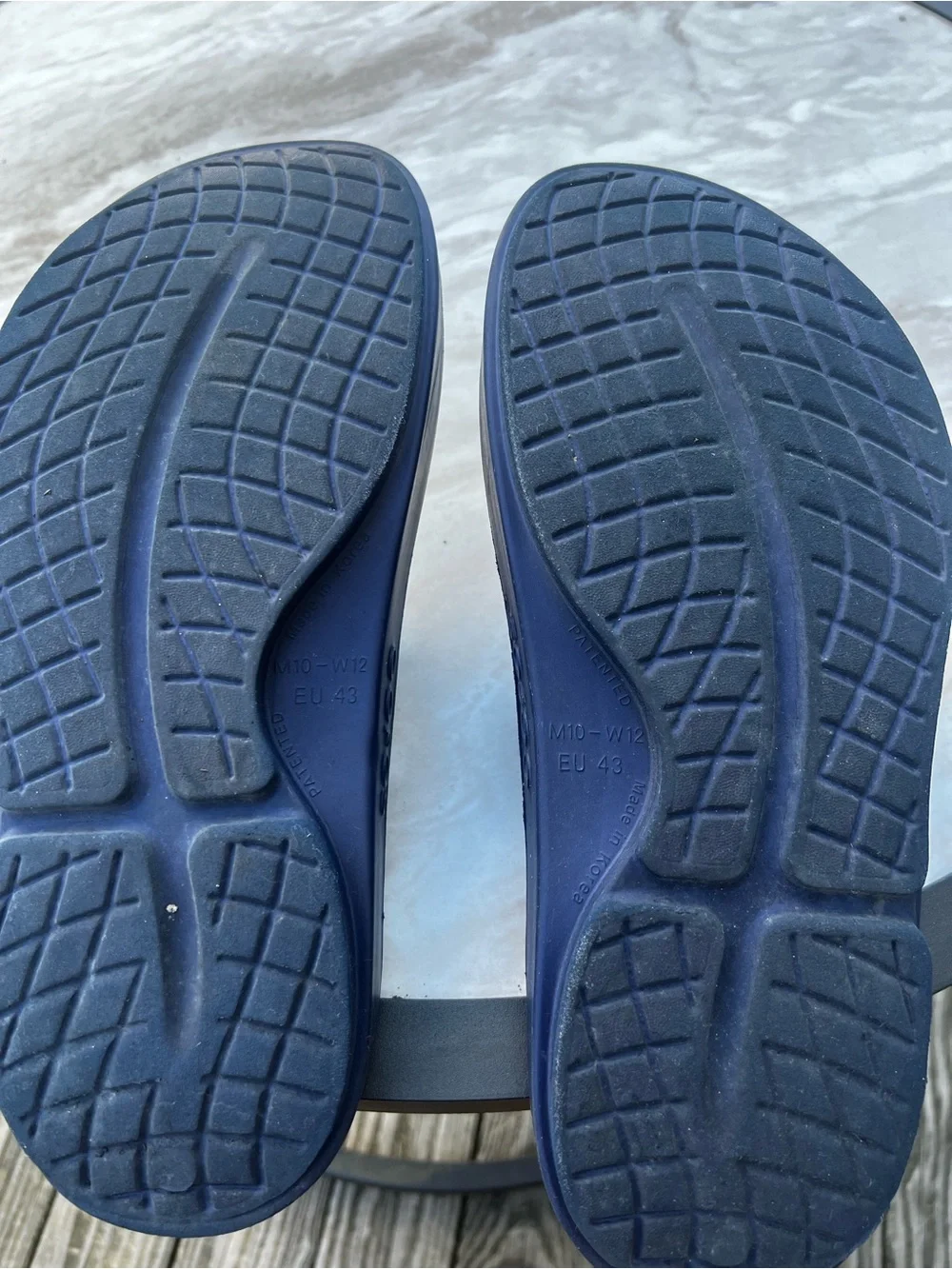 OOFOS Navy Blue Men's Slide Sandals